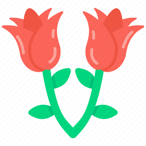Decorative flowers, flowers, roses, floral, pair of roses icon - Download on Iconfinder