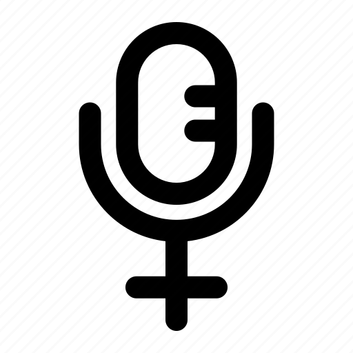 Microphone, audio, sound, feminism, venus icon - Download on Iconfinder