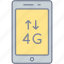 4g, internet, connection, mobile phone 