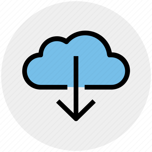Cloud and download sign, cloud computing, cloud download, cloud downloading, cloud network icon - Download on Iconfinder