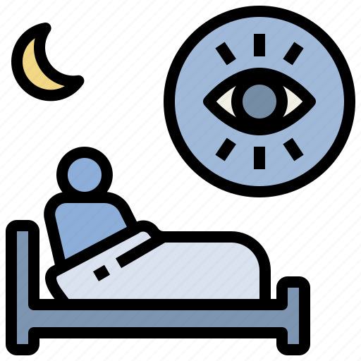 Alert, awake, insomnia, anxiety, sleepless icon - Download on Iconfinder