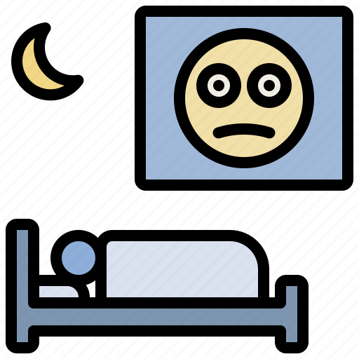 Insomnia, nightmare, anxiety, worry, stress icon - Download on Iconfinder