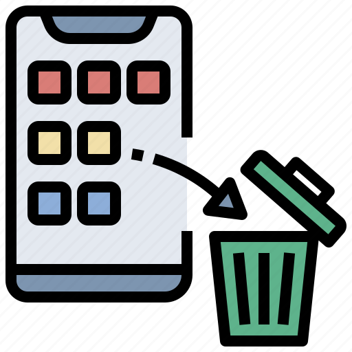 Manage, clear, reduce app, recycle bin, digital detox icon - Download on Iconfinder