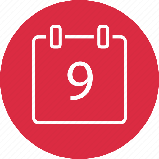 Appointment, calendar, event, nine, number icon - Download on Iconfinder