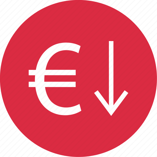 Arrow, currency, down, euro icon - Download on Iconfinder