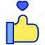 facebook, heart, like, love, thumb, up 