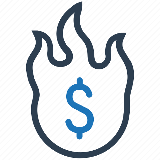 Loss, money, money burning, waste icon - Download on Iconfinder