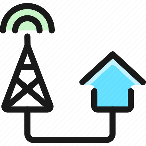 Antenna, house, connect icon - Download on Iconfinder