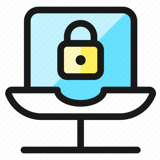 Laptop, lock icon - Download on Iconfinder on Iconfinder