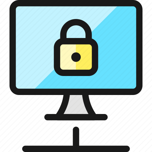 Monitor, lock icon - Download on Iconfinder on Iconfinder