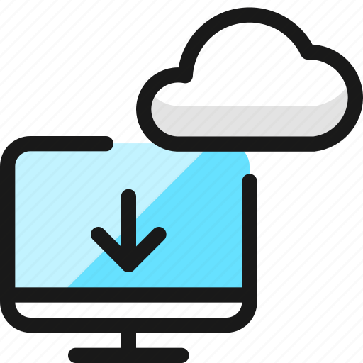 Cloud, monitor, download icon - Download on Iconfinder