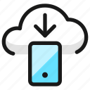 cloud, smartphone, download