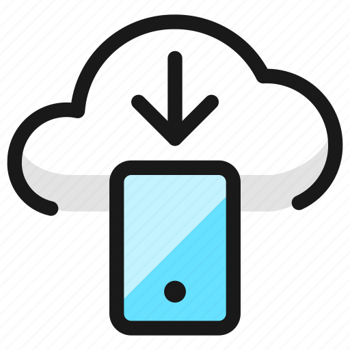Cloud, smartphone, download icon - Download on Iconfinder