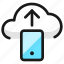cloud, smartphone, upload 