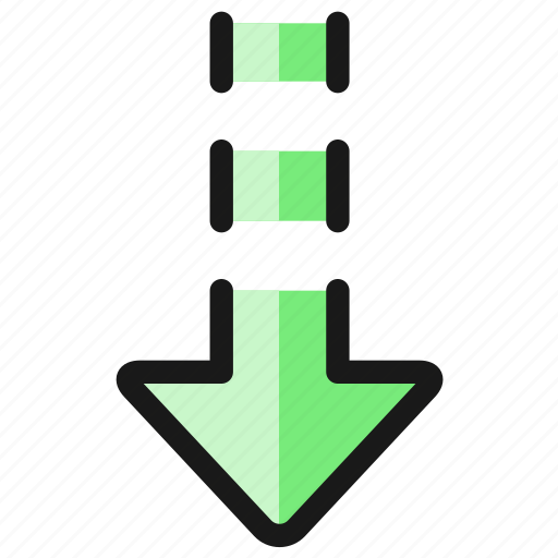 Download, dash, arrow icon - Download on Iconfinder