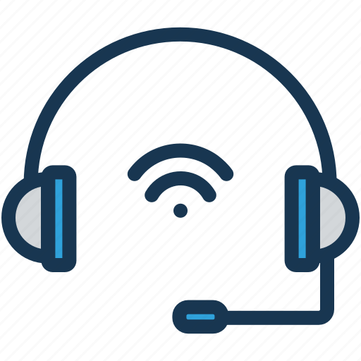 Headset, media, music, wifi icon - Download on Iconfinder