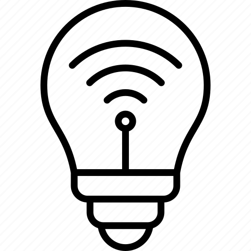 Bulb, electric, electricity, internet, lamp, light, wifi icon - Download on Iconfinder