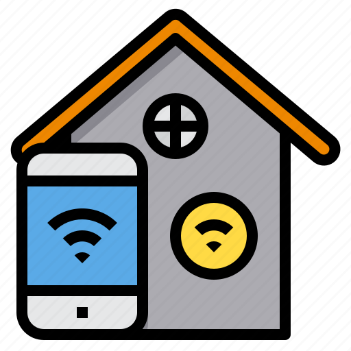 Smart, home, internet, things, house, smartphone, control icon - Download on Iconfinder