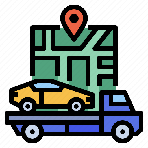 Map, trailer, car, service, gps icon - Download on Iconfinder