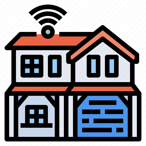 Estate, wifi, building, smarthome, internet, real icon - Download on Iconfinder
