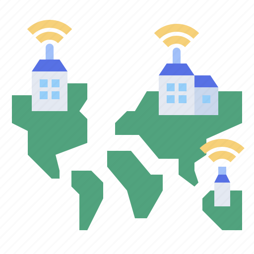 World, wifi, wireless, metropolitan, map icon - Download on Iconfinder