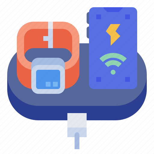 Charging, charge, smartphone, wireless, smartwatch icon - Download on Iconfinder