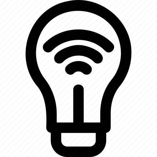 Internet, smart, bulb, smart bulb, lamp, light, internet of things icon - Download on Iconfinder
