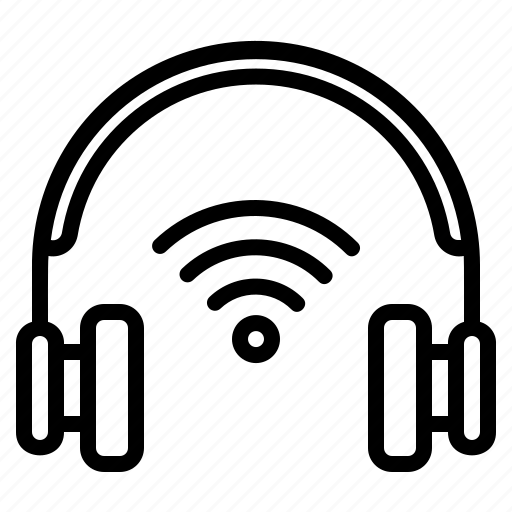 Headphone, signal, wireless, music, headset, audio, song icon - Download on Iconfinder