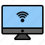 computer, connection, screen, signal, wireless, monitor, display 
