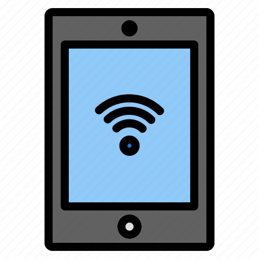Tablet, connection, device, mobile, wifi, wireless, signal icon - Download on Iconfinder