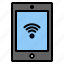 tablet, connection, device, mobile, wifi, wireless, signal 
