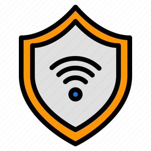 Shield, badge, internet, security, wireless, wifi, protection icon - Download on Iconfinder