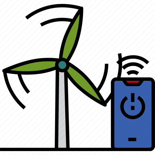 Wind, control, internet, of, things, energy, technology icon - Download on Iconfinder