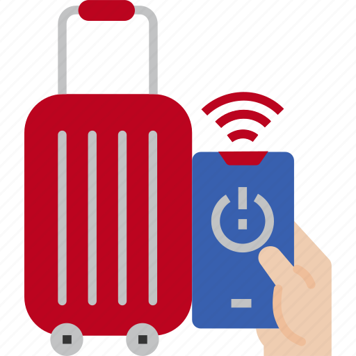 Luggage, travel, smart, bag, internet, of, things icon - Download on Iconfinder