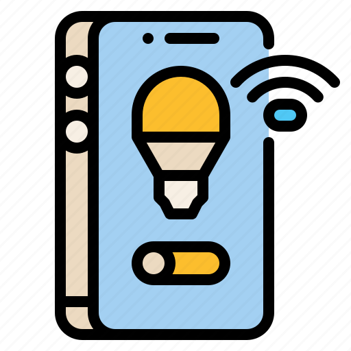 Application, light, bulb, smart, mobile, phone, control icon - Download on Iconfinder