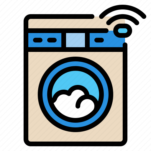 Washing, machine, washer, smart, wifi, internet, technology icon - Download on Iconfinder