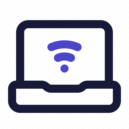 Laptop, connect, wifi, signal, wireless icon - Download on Iconfinder