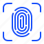 fingerprint, scan, scanner, biometric, security, identification 