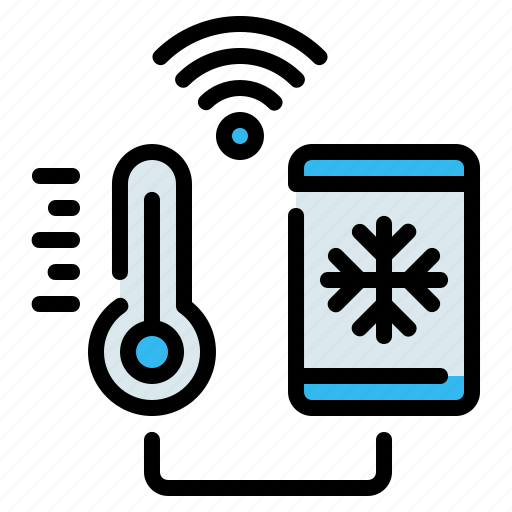 Internet of things, smart, smartphone, temperature, thermometer, wireless icon - Download on Iconfinder