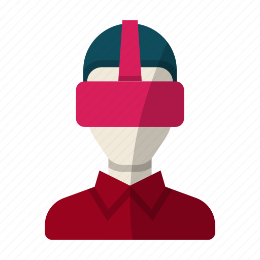 Vr, virtual, reality, glasses, man, wear, box icon - Download on Iconfinder