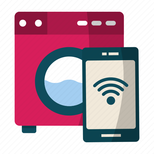 Washing, machine, smart, clothing, appliance, wireless, mobile icon - Download on Iconfinder