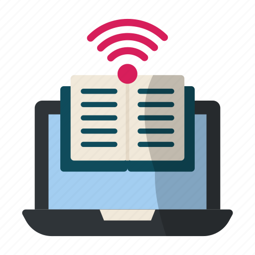 Laptop, e learning, e book, reading, technology icon - Download on Iconfinder
