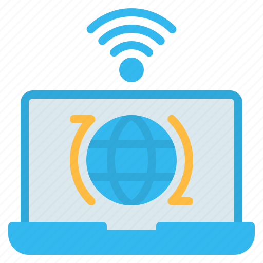 Globe, internet, internet of things, laptop, wifi, wireless icon - Download on Iconfinder