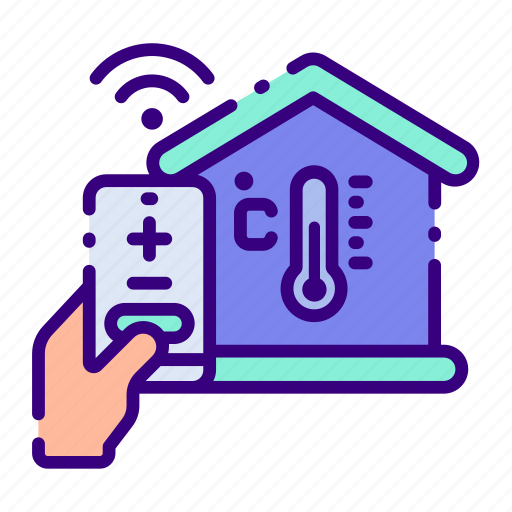 Smart, home, temperature, control, wifi, remote, house icon - Download on Iconfinder