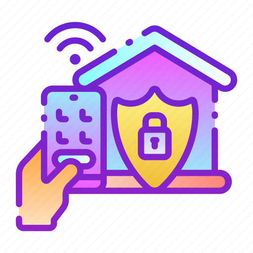 Smart, home, wifi, remote, controlsafe, security, shield icon - Download on Iconfinder