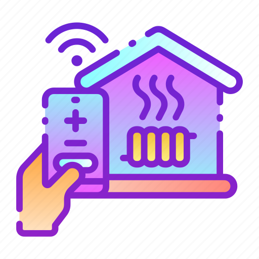 Smart, home, wifi, remote, control, heating, system icon - Download on Iconfinder
