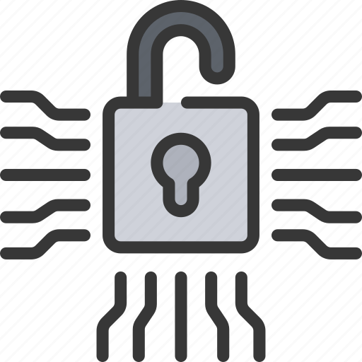 Cyber, security, tech, iot, unlock, unlocked icon - Download on Iconfinder