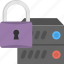 internet security, online protection, server lock, server with padlock, vpn server security 