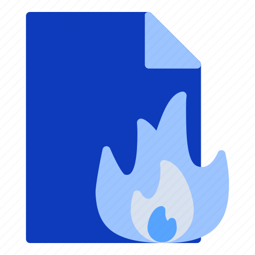 1, file, data, fire, burning, delete icon - Download on Iconfinder
