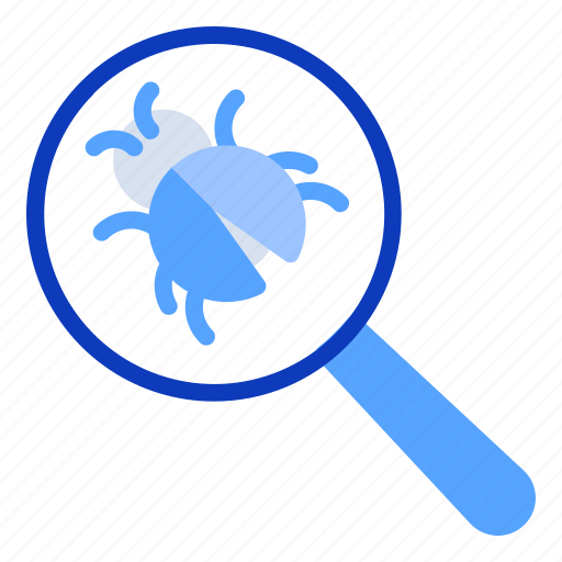 Find, bug, search, virus, magnifier icon - Download on Iconfinder